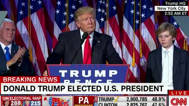 TRUMP contra todos os prognósticos e contra tudo é eleito presidente dos Estados Unidos Trump é eleito